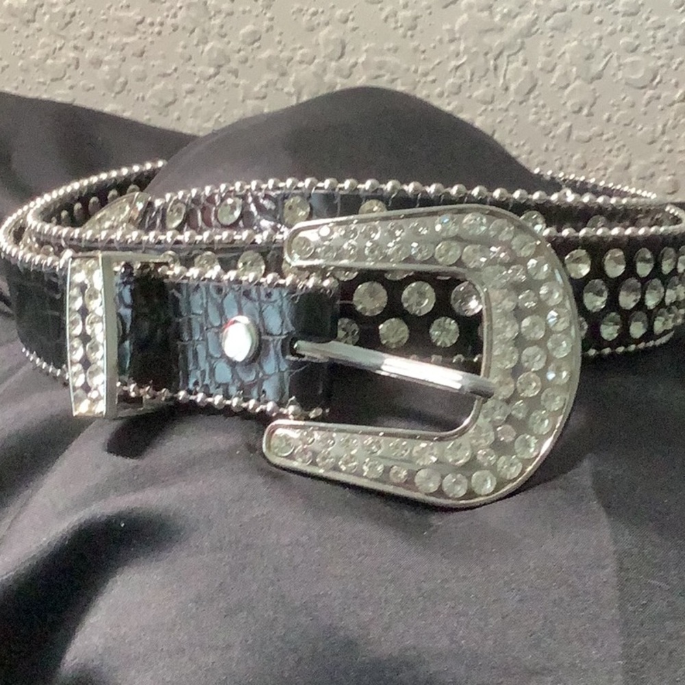 Black and Silver Studded Belt